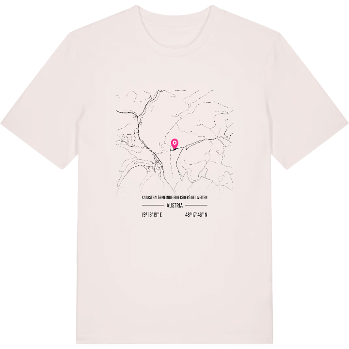 Katastralgemeinde Eibetsberg bei Weiten map t-shirt – t-shirt from PinShirt