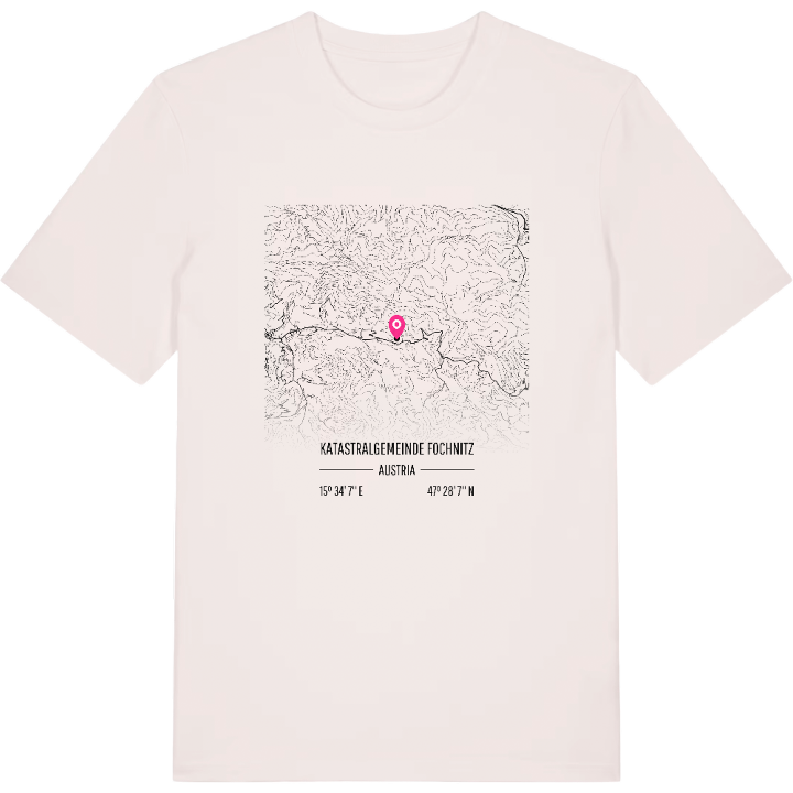 Katastralgemeinde Fochnitz map t-shirt – t-shirt from PinShirt