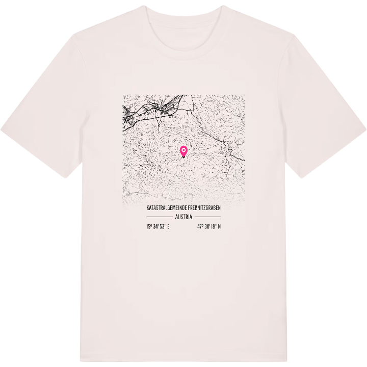 Katastralgemeinde Freßnitzgraben map t-shirt – t-shirt from PinShirt