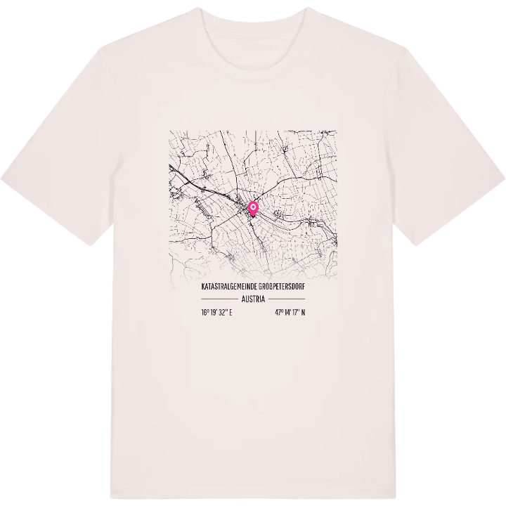 Katastralgemeinde Großpetersdorf map t-shirt – t-shirt from PinShirt