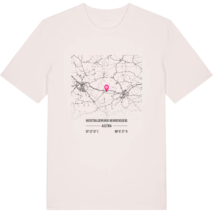 Katastralgemeinde Heinrichsberg map t-shirt – t-shirt from PinShirt