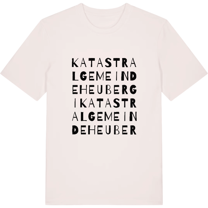 Katastralgemeinde Heuberg I wordplay t-shirt – t-shirt from PinShirt