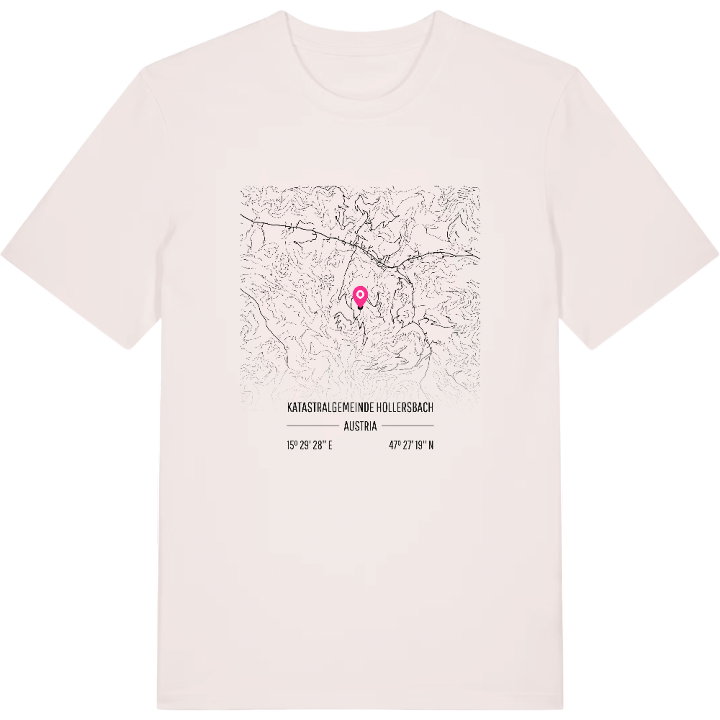 Katastralgemeinde Hollersbach map t-shirt – t-shirt from PinShirt