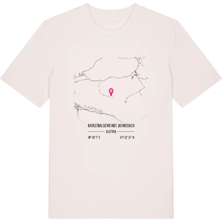 Katastralgemeinde Johnsbach map t-shirt – t-shirt from PinShirt