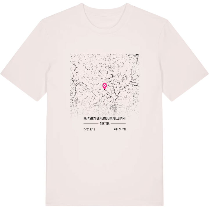 Katastralgemeinde Kapelleramt map t-shirt – t-shirt from PinShirt