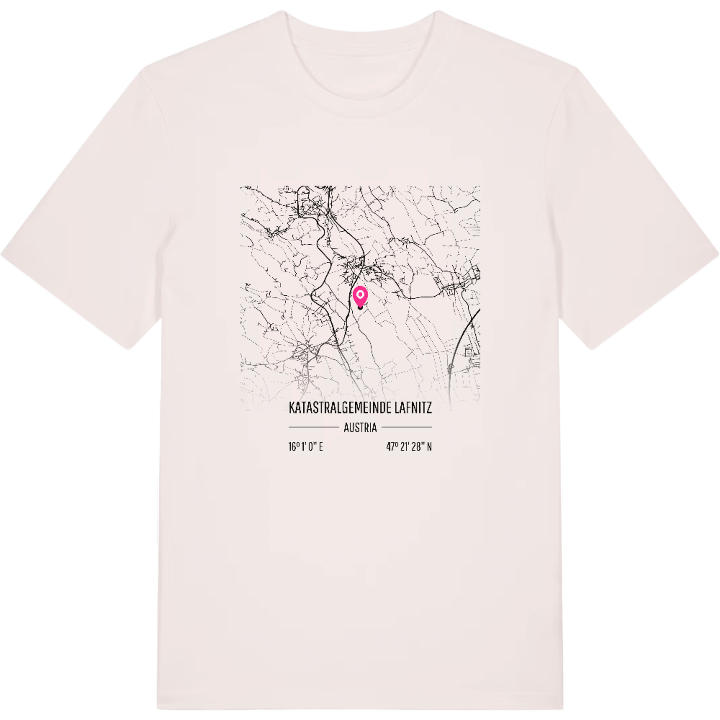 Katastralgemeinde Lafnitz map t-shirt – t-shirt from PinShirt