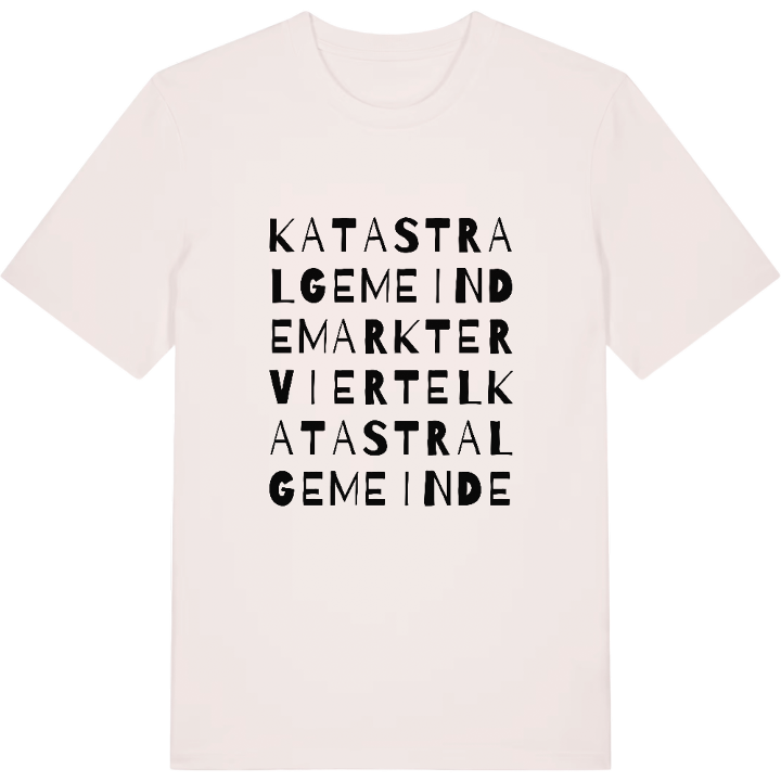 Katastralgemeinde Markterviertel wordplay t-shirt – t-shirt from PinShirt