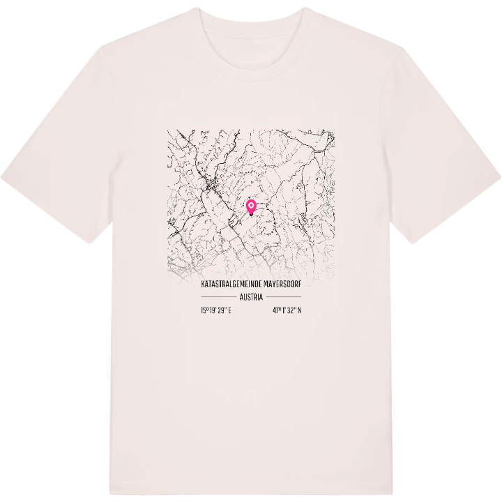 Katastralgemeinde Mayersdorf map t-shirt – t-shirt from PinShirt