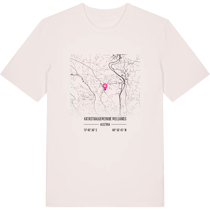 Katastralgemeinde Mollands map t-shirt – t-shirt from PinShirt