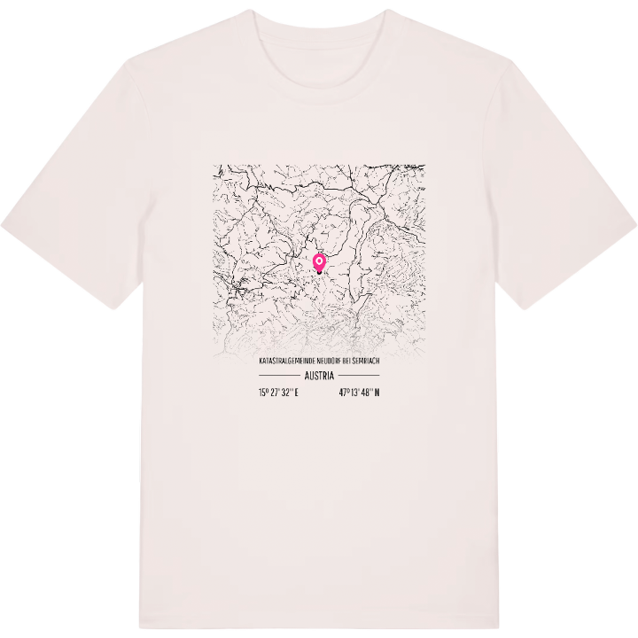 Katastralgemeinde Neudorf bei Semriach map t-shirt – t-shirt from PinShirt