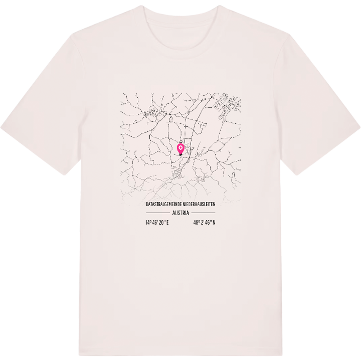 Katastralgemeinde Niederhausleiten map t-shirt – t-shirt from PinShirt