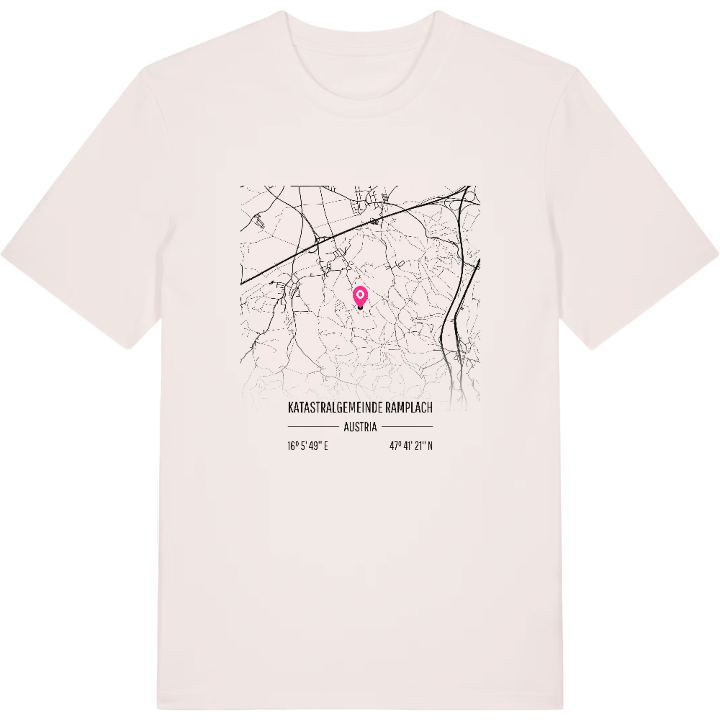 Katastralgemeinde Ramplach map t-shirt – t-shirt from PinShirt