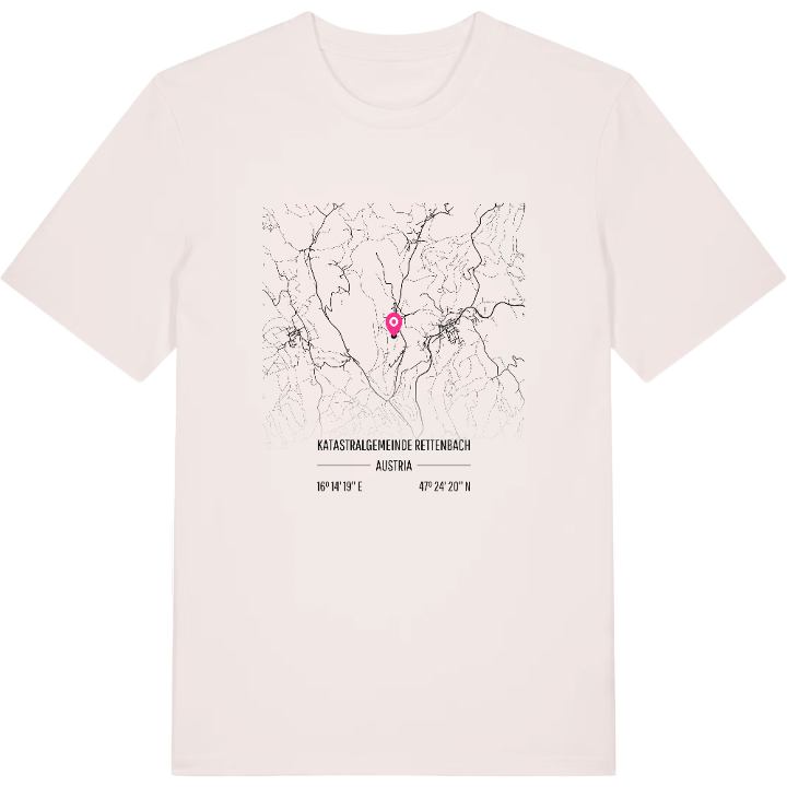 Katastralgemeinde Rettenbach map t-shirt – t-shirt from PinShirt