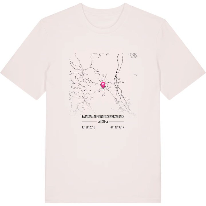 Katastralgemeinde Schwarzenbach map t-shirt – t-shirt from PinShirt