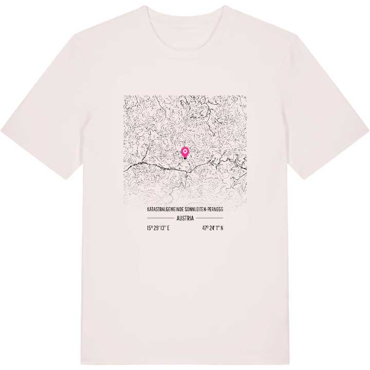 Katastralgemeinde Sonnleiten-Pernegg map t-shirt – t-shirt from PinShirt