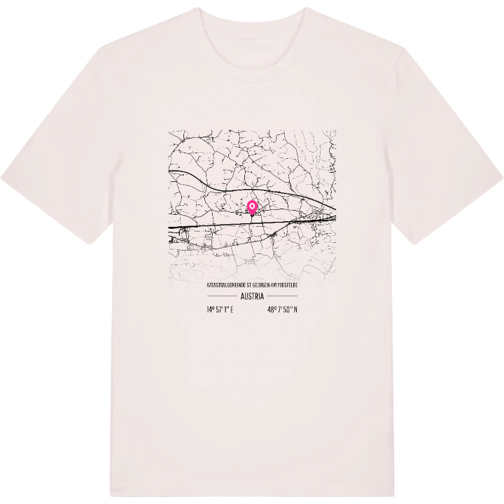Katastralgemeinde St. Georgen am Ybbsfelde map t-shirt – t-shirt from PinShirt