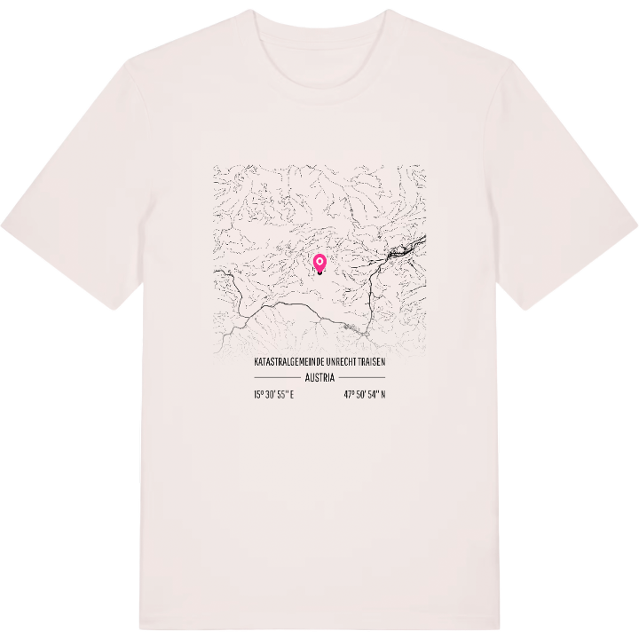 Katastralgemeinde Unrecht Traisen map t-shirt – t-shirt from PinShirt
