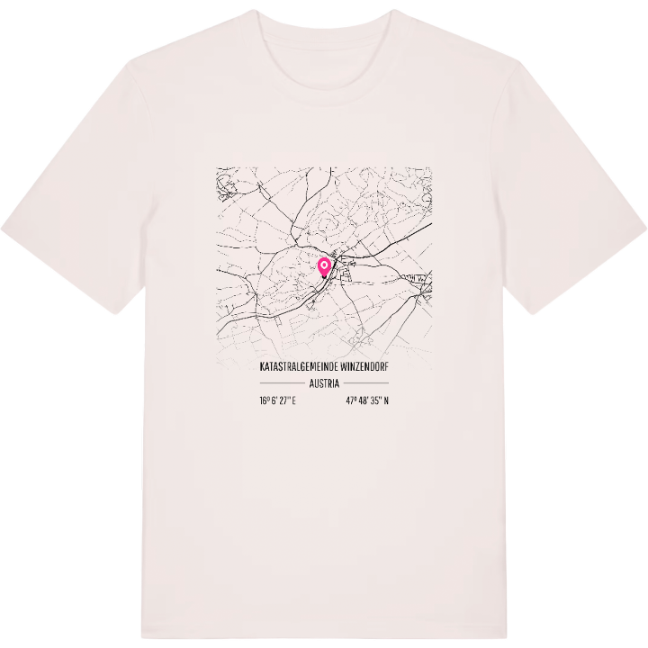 Katastralgemeinde Winzendorf map t-shirt – t-shirt from PinShirt