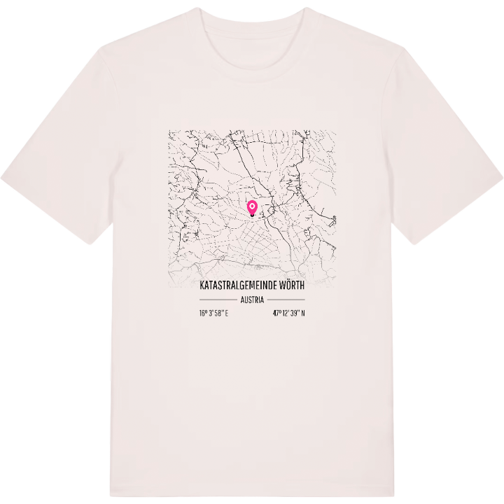 Katastralgemeinde Wörth map t-shirt – t-shirt from PinShirt
