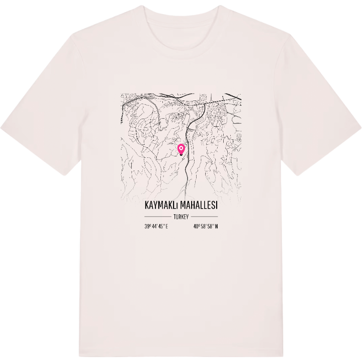 Kaymaklı Mahallesi map t-shirt – t-shirt from PinShirt