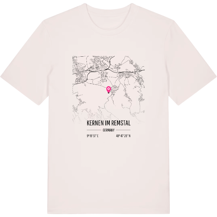 Kernen im Remstal map t-shirt – t-shirt from PinShirt