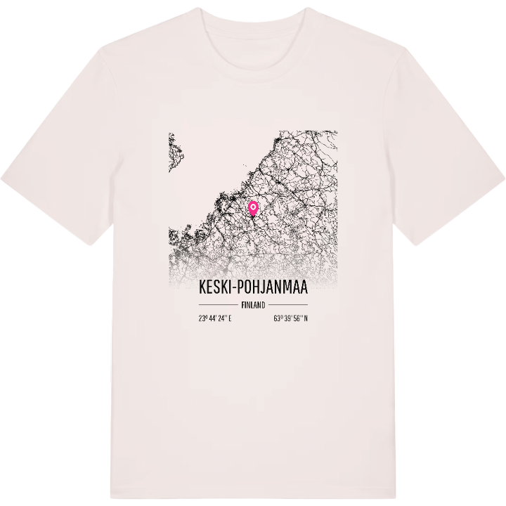 Keski-Pohjanmaa map t-shirt – t-shirt from PinShirt