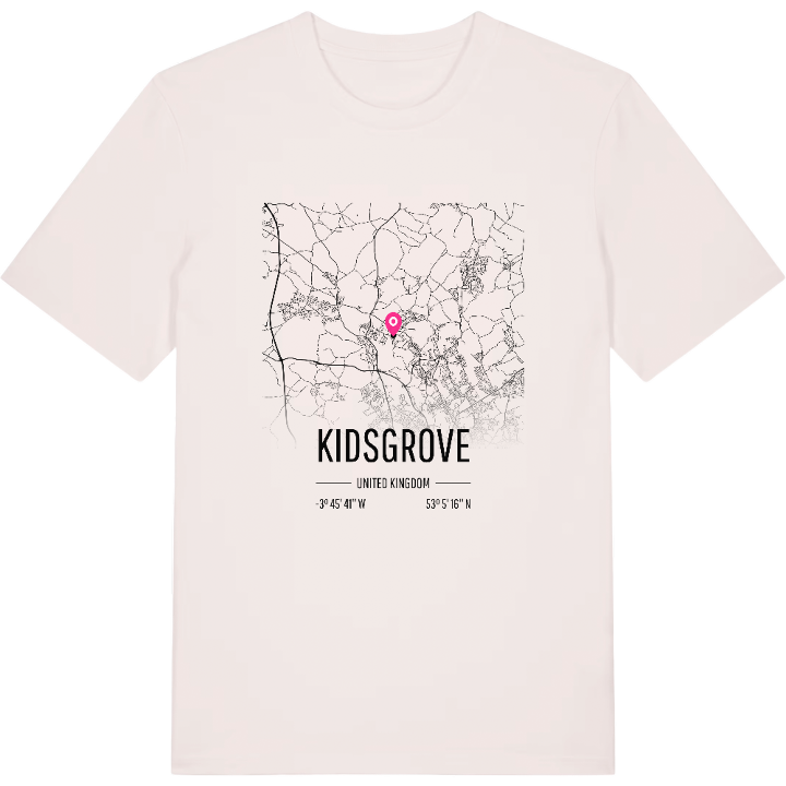 Kidsgrove map t-shirt – t-shirt from PinShirt