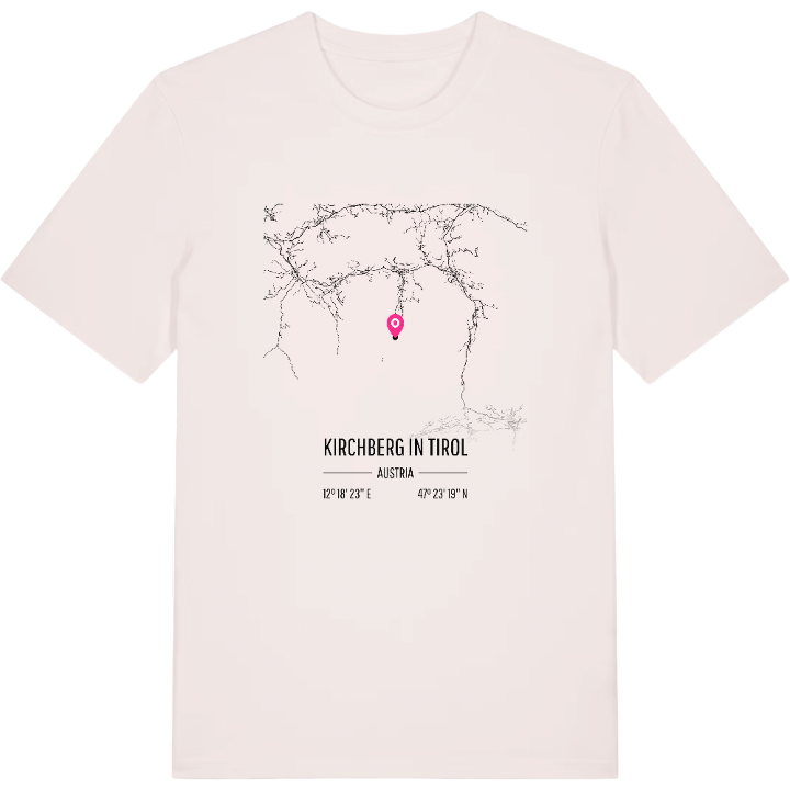 Kirchberg in Tirol map t-shirt – t-shirt from PinShirt