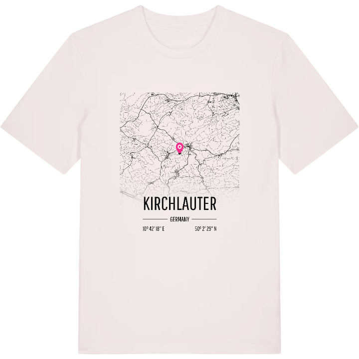 Kirchlauter map t-shirt – t-shirt from PinShirt