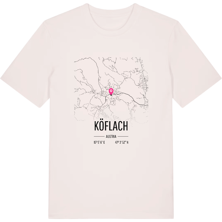 Köflach map t-shirt – t-shirt from PinShirt