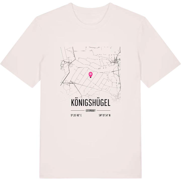 Königshügel map t-shirt – t-shirt from PinShirt