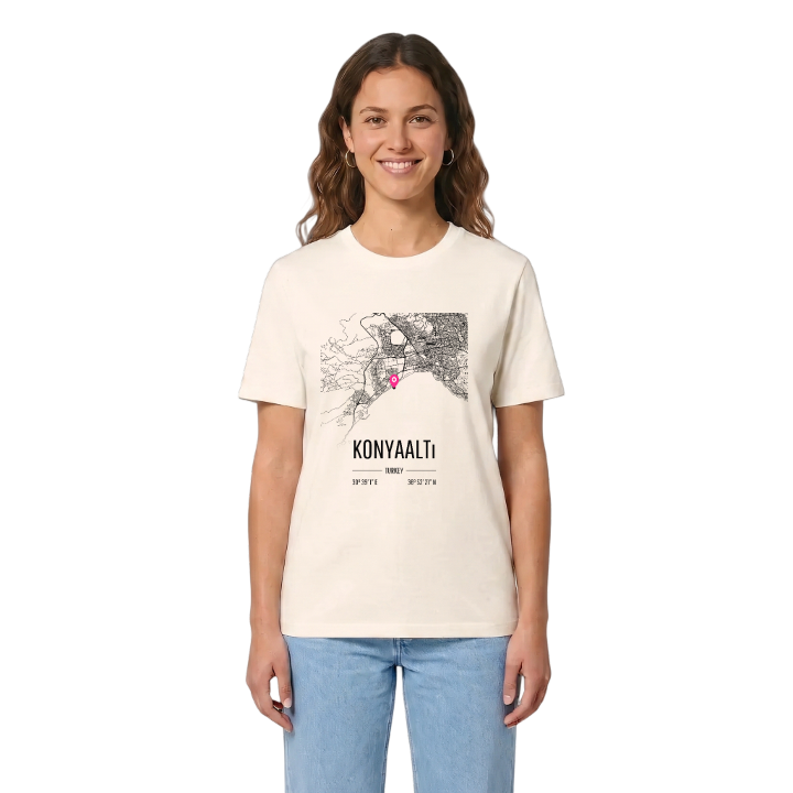 Konyaaltı map t-shirt – t-shirt from PinShirt