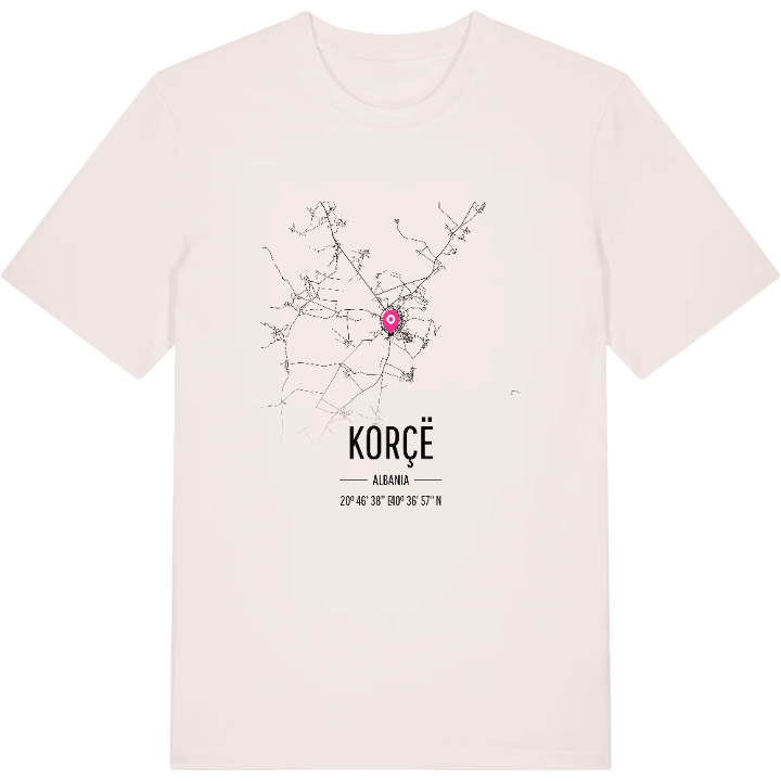 Korçë map t-shirt – t-shirt from PinShirt