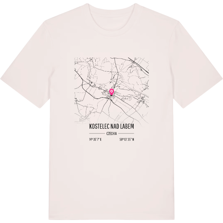 Kostelec nad Labem map t-shirt – t-shirt from PinShirt