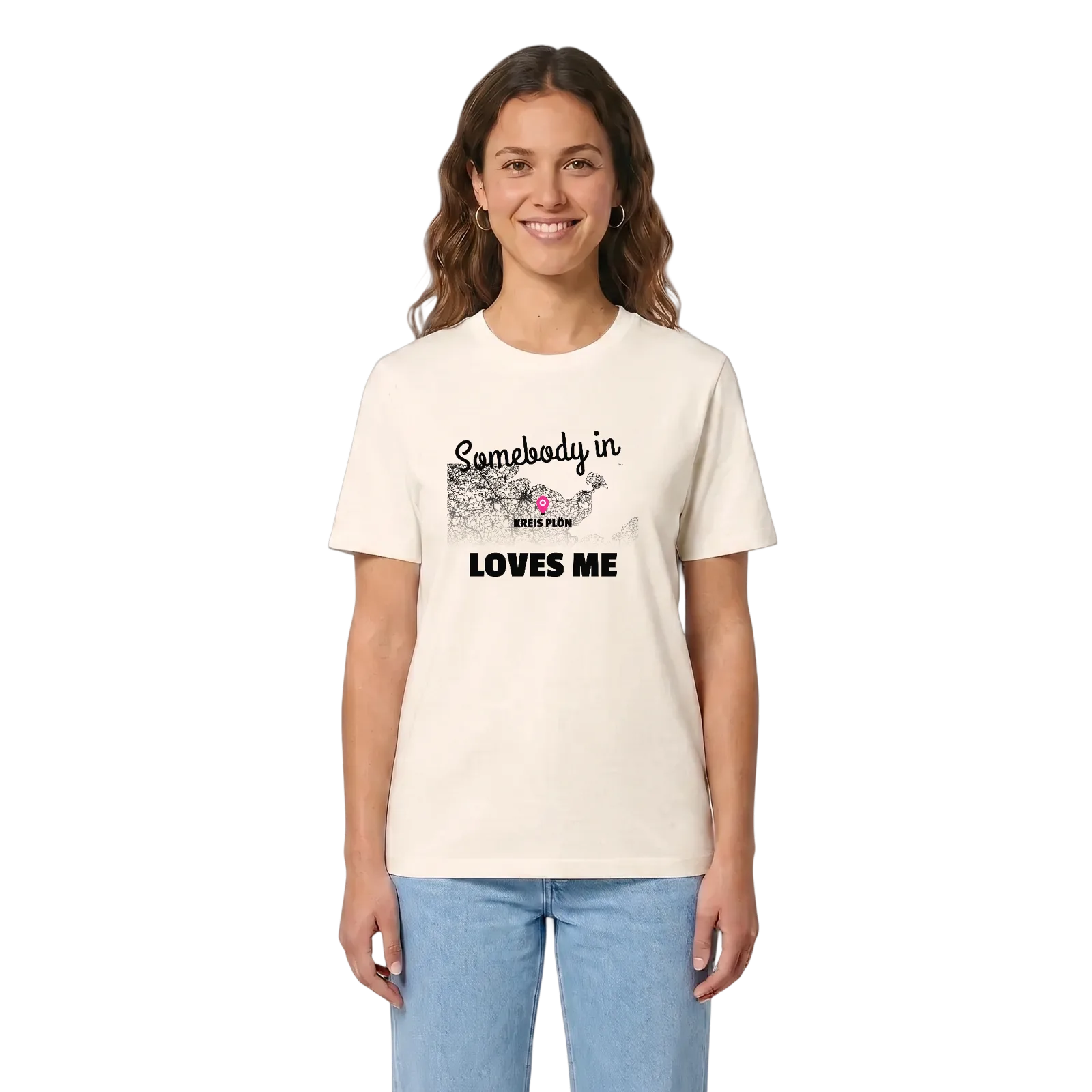 Någon i Kreis Plön älskar mig t-shirt – Vintage White, in context