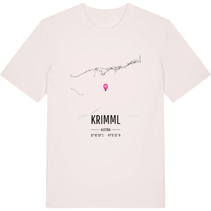 Krimml map t-shirt – t-shirt from PinShirt