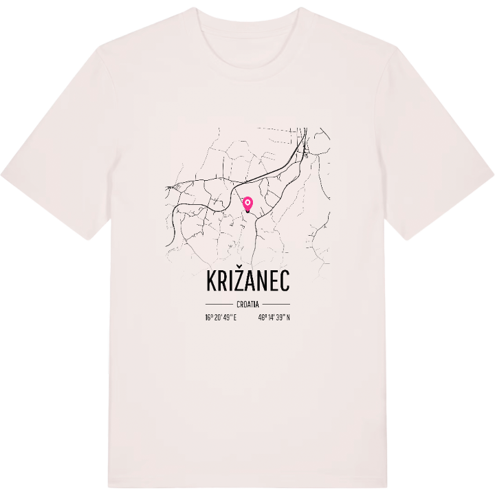 Križanec map t-shirt – t-shirt from PinShirt