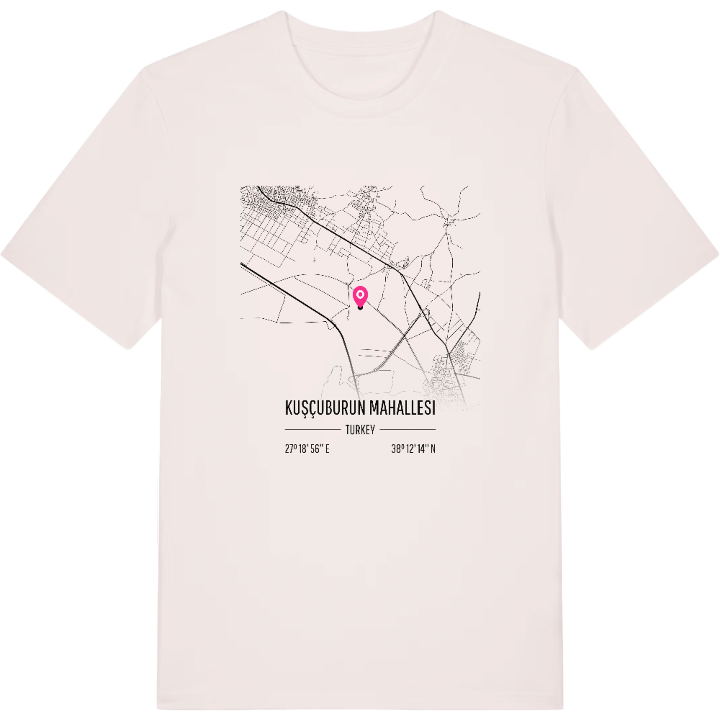 Kuşçuburun Mahallesi map t-shirt – t-shirt from PinShirt