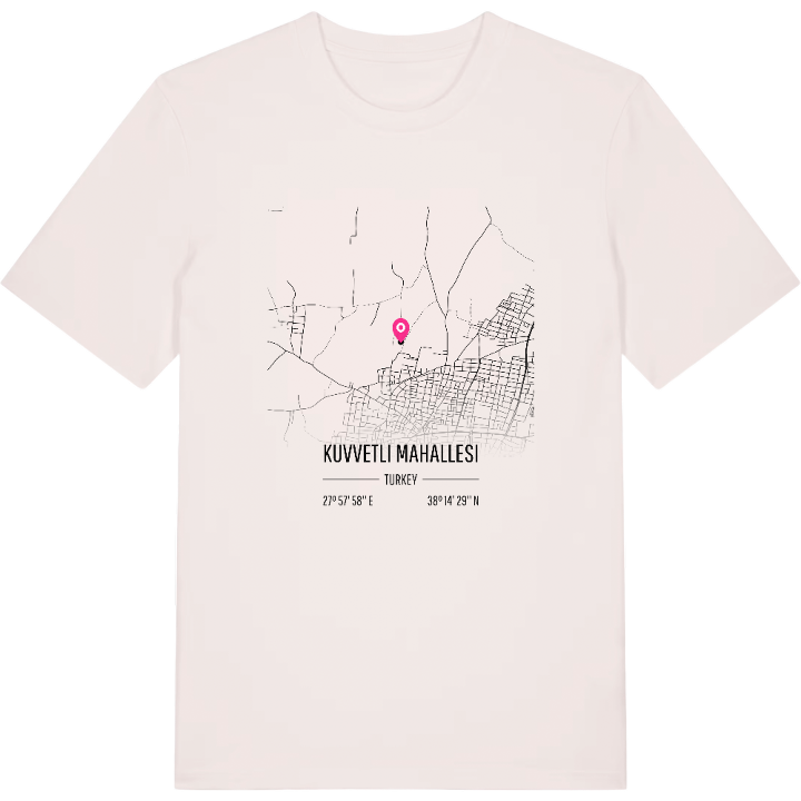 Kuvvetli Mahallesi map t-shirt – t-shirt from PinShirt