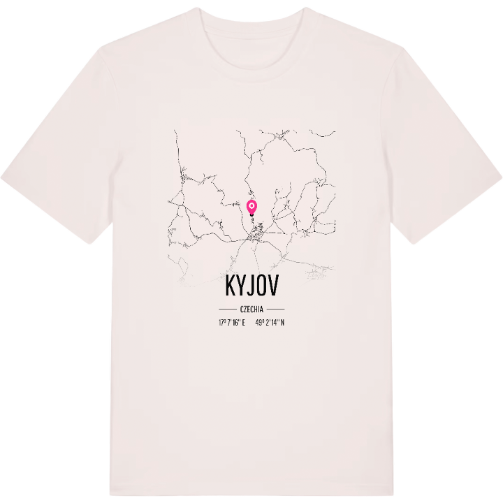 Kyjov map t-shirt – t-shirt from PinShirt