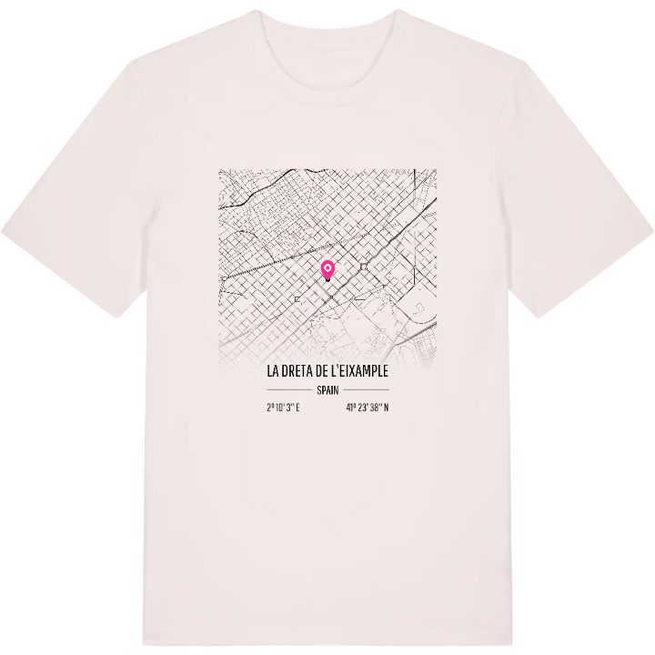 la Dreta de l'Eixample map t-shirt – t-shirt from PinShirt