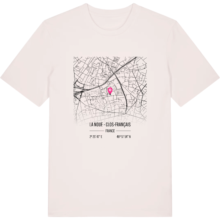 La Noue - Clos-Français map t-shirt – t-shirt from PinShirt
