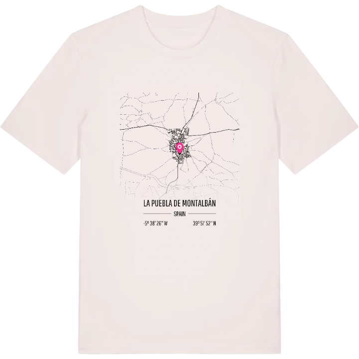 La Puebla de Montalbán map t-shirt – t-shirt from PinShirt