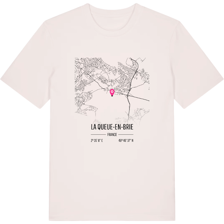 La Queue-en-Brie map t-shirt – t-shirt from PinShirt