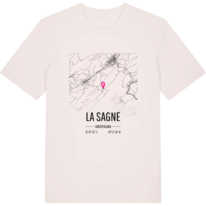 La Sagne map t-shirt – t-shirt from PinShirt