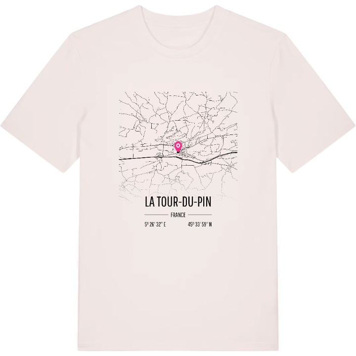 La Tour-du-Pin map t-shirt – t-shirt from PinShirt