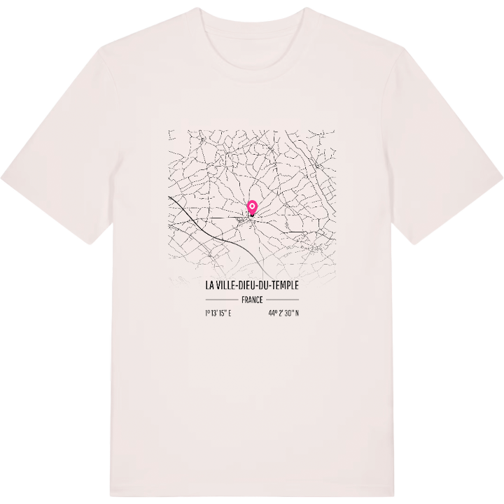 La Ville-Dieu-du-Temple map t-shirt – t-shirt from PinShirt