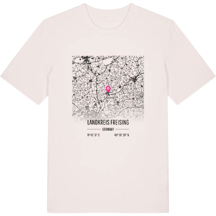 Landkreis Freising map t-shirt – t-shirt from PinShirt