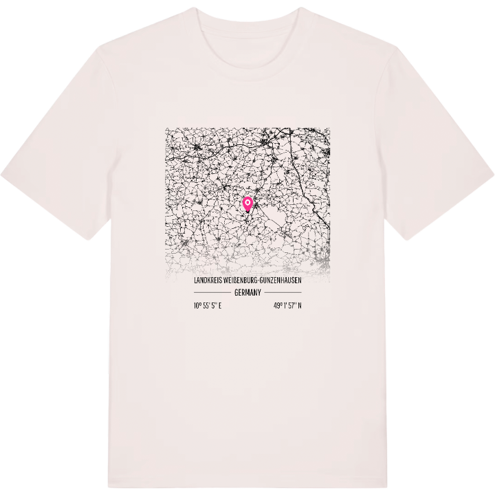 Landkreis Weißenburg-Gunzenhausen map t-shirt – t-shirt from PinShirt