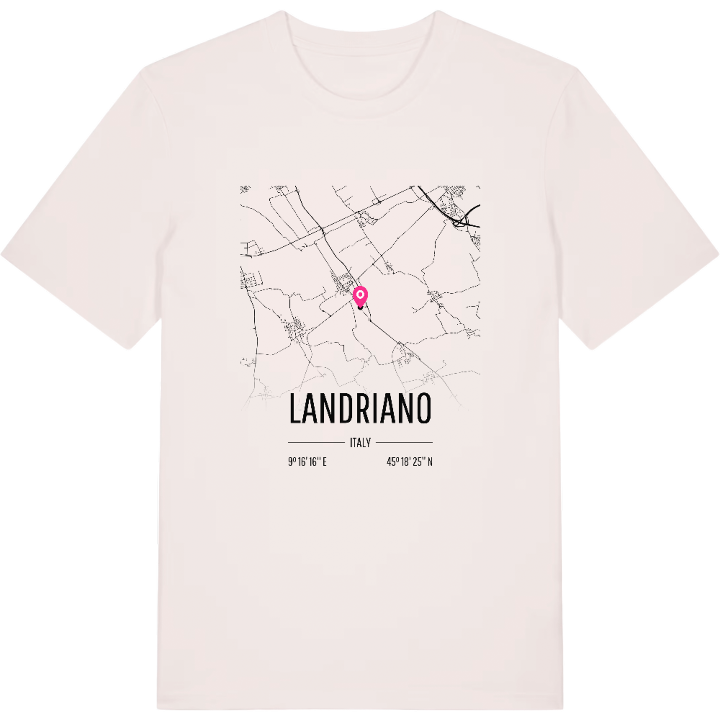 Landriano map t-shirt – t-shirt from PinShirt